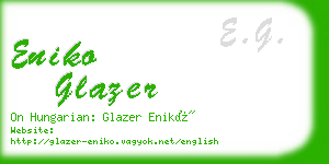 eniko glazer business card